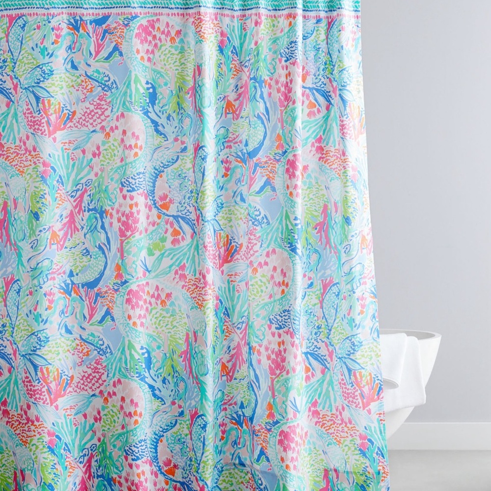 Pottery Barn Lilly Pulitzer Mermaid Shower Curtain